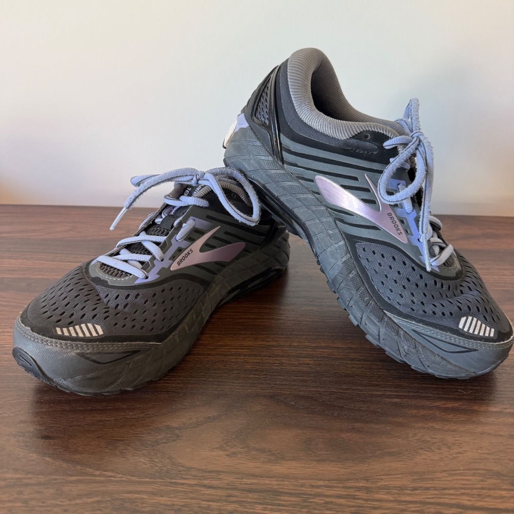 Brooks Ariel 18 Womens Running Shoes 9 Wide D Charcoal Lavender